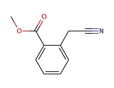 Molecular Structure of 5597-04-6 (2-CYANOMETHYLBENZOIC ACID METHYL ESTER)