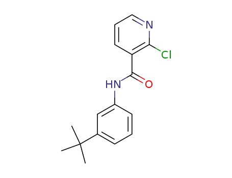 Molecular Structure of 64794-30-5 (3-Pyridinecarboxamide, 2-chloro-N-[3-(1,1-dimethylethyl)phenyl]-)