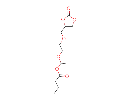 Butyric acid 1-[2-(2-oxo-[1,3]dioxolan-4-ylmethoxy)-ethoxy]-ethyl ester