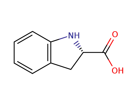 Molecular Structure of 79815-20-6 ((S)-(-)-Indoline-2-carboxylic acid)