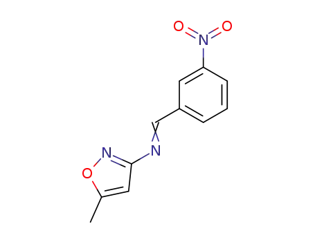 Molecular Structure of 88812-66-2 (3-Isoxazolamine, 5-methyl-N-[(3-nitrophenyl)methylene]-)