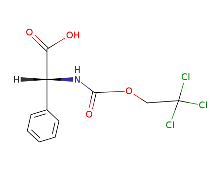Molecular Structure of 26553-34-4 ((R)-phenyl[[(2,2,2-trichloroethoxy)carbonyl]amino]acetic acid)