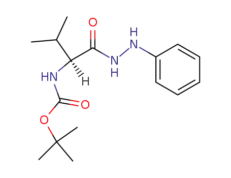 Molecular Structure of 95499-91-5 (L-Valine, N-[(1,1-dimethylethoxy)carbonyl]-, 2-phenylhydrazide)