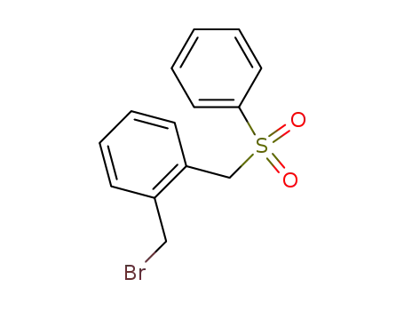 Molecular Structure of 88116-02-3 (1-BROMOMETHYL-2-[(PHENYLSULFONYL)METHYL]BENZENE)