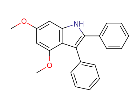 Molecular Structure of 91107-10-7 (1H-Indole, 4,6-dimethoxy-2,3-diphenyl-)