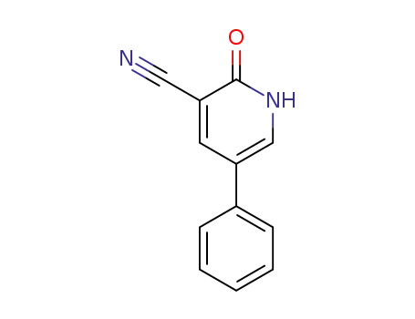 Molecular Structure of 35982-93-5 (3-Pyridinecarbonitrile, 1,2-dihydro-2-oxo-5-phenyl-)