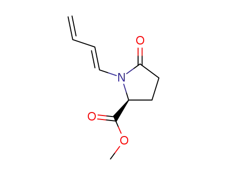 Molecular Structure of 139491-37-5 (L-Proline, 1-(1,3-butadienyl)-5-oxo-, methyl ester, (E)-)