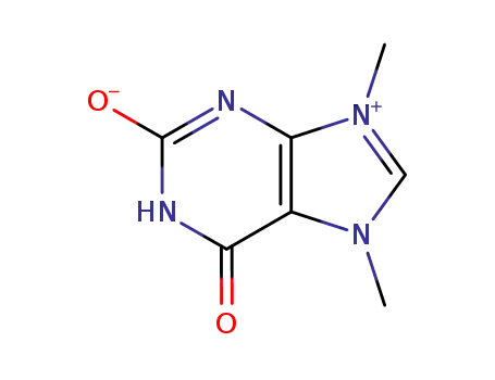 Molecular Structure of 5752-21-6 (7,9-dimethyl-2,6-dioxo-2,3,6,7-tetrahydro-1H-purin-9-ium)