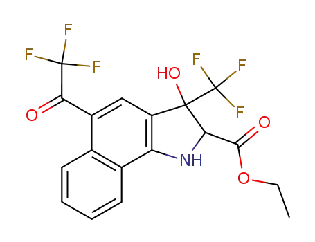 3-Hydroxy-5-(2,2,2-trifluoro-acetyl)-3-trifluoromethyl-2,3-dihydro-1H-benzo[g]indole-2-carboxylic acid ethyl ester
