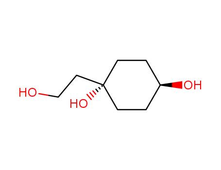 Molecular Structure of 101489-38-7 (1,4-Cyclohexanediol,1-(2-hydroxyethyl)-, trans-)