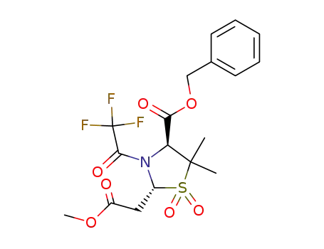(2R,4S)-4-benzyloxycarbonyl-2-methoxycarbonylmethyl-5,5-dimethyl-3-trifluoroacetylthiazolidine 1,1-dioxide