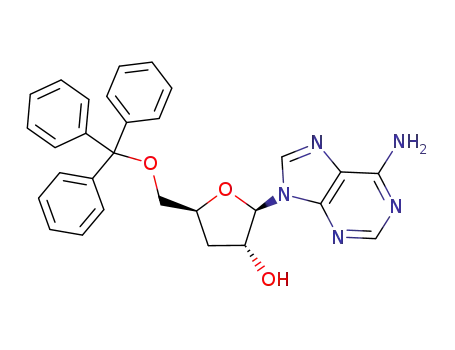 9-(3-deoxy-5-O-trityl-β-D-erythro-pentofuranosyl)adenine