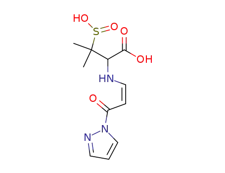 (Z)-1-(5-carboxy-6-methyl-6-sulfono-4-aza-2-heptenoyl)pyrazole