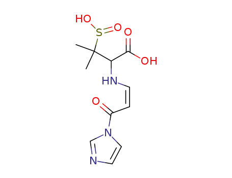 2-((Z)-3-Imidazol-1-yl-3-oxo-propenylamino)-3-methyl-3-sulfino-butyric acid