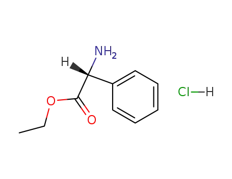 Molecular Structure of 17609-48-2 (D-(-)-ALPHA-PHENYLGLYCINE ETHYL ESTER HYDROCHLORIDE)
