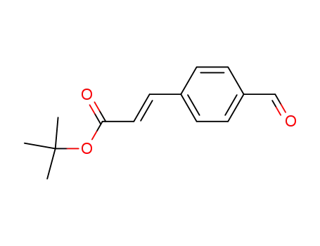 Molecular Structure of 208036-26-4 (2-Propenoic acid, 3-(4-formylphenyl)-, 1,1-dimethylethyl ester, (2E)-)