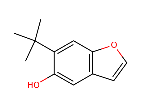 Molecular Structure of 117516-54-8 (6-tert-butylbenzofuran-5-ol)