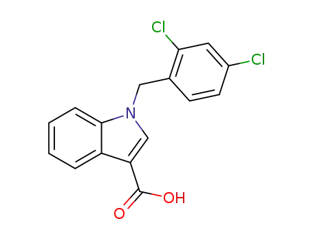 Molecular Structure of 93548-91-5 (1H-Indole-3-carboxylic acid, 1-[(2,4-dichlorophenyl)methyl]-)