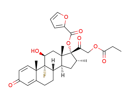 9α-fluoro-16α-methyl-11β,17α,21-trihydroxy-1,4-pregnadiene-3,20-dione 17-(2'-furoate) 21-propionate