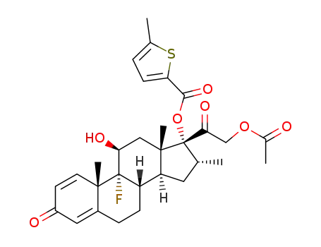 9α-fluoro-16α-methyl-11β,17α,21-trihydroxy-1,4-pregnadiene-3,20-dione 17-(5'-methyl-2'-thenoate) 21-acetate
