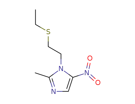 Molecular Structure of 28795-33-7 (1-[2-(ethylthio)ethyl]-2-methyl-5-nitro-1H-imidazole)
