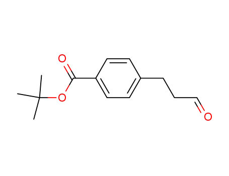 Molecular Structure of 134372-99-9 (Benzoic acid, 4-(3-oxopropyl)-, 1,1-dimethylethyl ester)