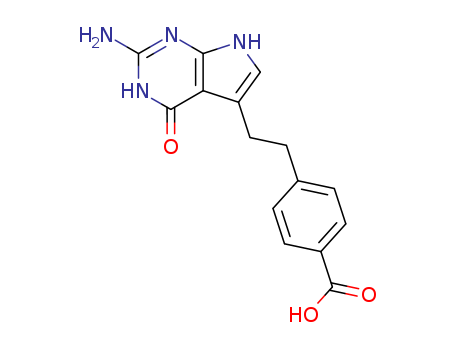 4-[2-(2-Amino-4,7-dihydro-4-oxo-1H-pymol[2,3-d]pyrimodin-5-yl)ethyl]benzoic acid