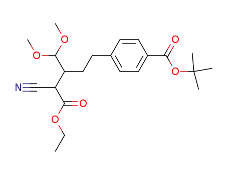 4-(4-Cyano-3-dimethoxymethyl-4-ethoxycarbonyl-butyl)-benzoic acid tert-butyl ester