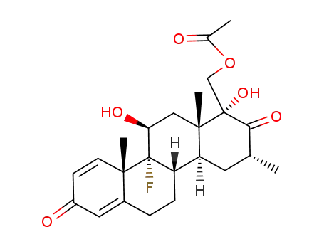 Acetic acid (1R,3R,4aS,4bS,10aS,10bR,11S,12aS)-10b-fluoro-1,11-dihydroxy-3,10a,12a-trimethyl-2,8-dioxo-1,2,3,4,4a,4b,5,6,8,10a,10b,11,12,12a-tetradecahydro-chrysen-1-ylmethyl ester
