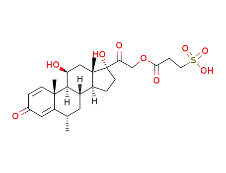 21-<<3-sulfo-1-oxopropyl>oxy>-11β,17-dihydroxy-6α-methylpregna-1,4-diene-3,20-dione