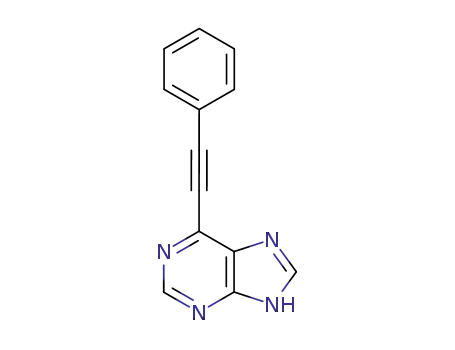 Molecular Structure of 85110-23-2 (1H-Purine, 6-(phenylethynyl)-)