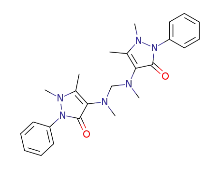 Molecular Structure of 810-16-2 (4,4'-[methylenebis(methylimino)]bis[1,2-dihydro-1,5-dimethyl-2-phenyl-3H-pyrazol-3-one])