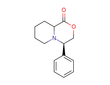 Molecular Structure of 500131-75-9 (Pyrido[2,1-c][1,4]oxazin-1(6H)-one, hexahydro-4-phenyl-, (4R)-)