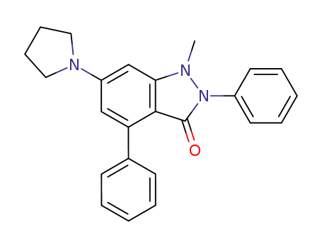 1,2-dihydro-1-methyl-2,4-diphenyl-6-(1-pyrrolidyl)-3H-indazol-3-one