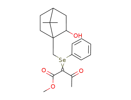 2-[((1S,2R,4R)-2-Hydroxy-7,7-dimethyl-bicyclo[2.2.1]hept-1-ylmethyl)-phenyl-λ4-selanylidene]-3-oxo-butyric acid methyl ester