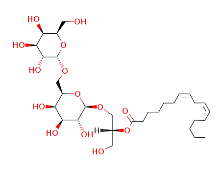 (7Z,10Z)-Hexadeca-7,10-dienoic acid (R)-1-hydroxymethyl-2-[(2R,3R,4S,5R,6R)-3,4,5-trihydroxy-6-((2S,3R,4S,5R,6R)-3,4,5-trihydroxy-6-hydroxymethyl-tetrahydro-pyran-2-yloxymethyl)-tetrahydro-pyran-2-yloxy]-ethyl ester