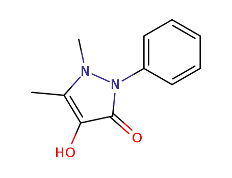 Molecular Structure of 1672-63-5 (4-HYDROXYANTIPYRINE)
