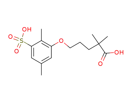 2,2-dimethyl-5-(2,5-dimethyl-4-sulfophenoxy)pentanoic acid