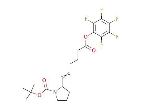 2-((Z)-5-Pentafluorophenyloxycarbonyl-pent-1-enyl)-pyrrolidine-1-carboxylic acid tert-butyl ester
