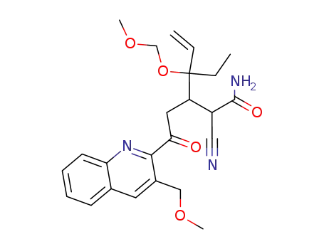 2-Cyano-4-ethyl-4-methoxymethoxy-3-[2-(3-methoxymethyl-quinolin-2-yl)-2-oxo-ethyl]-hex-5-enoic acid amide