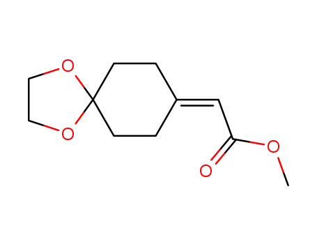 Molecular Structure of 172270-85-8 (Methyl 2-(1,4-dioxaspiro[4.5]decan-8-ylidene)acetate)
