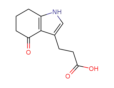 Molecular Structure of 218129-12-5 (1H-Indole-3-propanoic acid, 4,5,6,7-tetrahydro-4-oxo-)