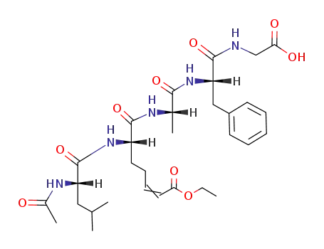 (Z)-(S)-6-((S)-2-Acetylamino-4-methyl-pentanoylamino)-6-{(S)-1-[(S)-1-(carboxymethyl-carbamoyl)-2-phenyl-ethylcarbamoyl]-ethylcarbamoyl}-hex-2-enoic acid ethyl ester