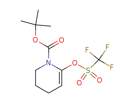 Molecular Structure of 171288-01-0 (1(2H)-Pyridinecarboxylic acid,
3,4-dihydro-6-[[(trifluoromethyl)sulfonyl]oxy]-, 1,1-dimethylethyl ester)
