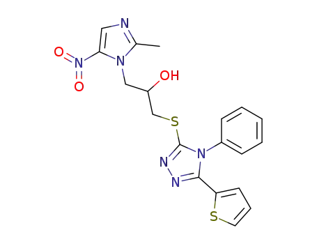 1-(2-methyl-5-nitro-imidazol-1-yl)-3-(4-phenyl-5-thiophen-2-yl-4H-[1,2,4]triazol-3-ylsulfanyl)-propan-2-ol