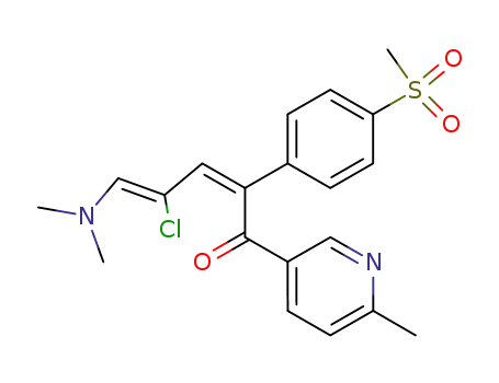 (2Z,4Z)-4-Chloro-5-dimethylamino-2-(4-methanesulfonyl-phenyl)-1-(6-methyl-pyridin-3-yl)-penta-2,4-dien-1-one