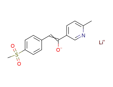 Lithium; (Z)-2-(4-methanesulfonyl-phenyl)-1-(6-methyl-pyridin-3-yl)-ethenolate