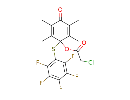1-(2,3,4,5,6-pentafluorophenylthio)-2,3,5,6-tetramethyl-4-oxocyclohexa-2,5-dienyl 2-chloroacetate