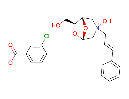 3-Chloro-benzoate(1S,3S,5S,7S)-3-hydroxy-7-hydroxymethyl-3-((E)-3-phenyl-allyl)-6,8-dioxa-3-azonia-bicyclo[3.2.1]octane;