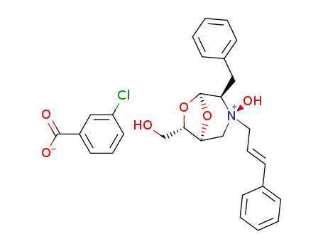 3-Chloro-benzoate(1S,3S,4R,5S,7S)-4-benzyl-3-hydroxy-7-hydroxymethyl-3-((E)-3-phenyl-allyl)-6,8-dioxa-3-azonia-bicyclo[3.2.1]octane;